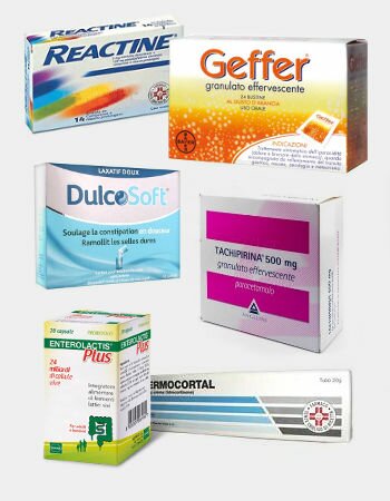 Farmaci vacanze Tachipirina, Geffer, Normix, Reactine, Augmentin..